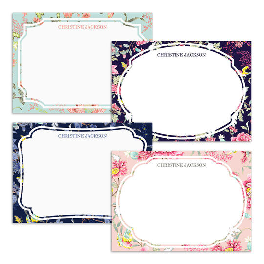 Vintage Chinoiserie Flat Note Card Collection